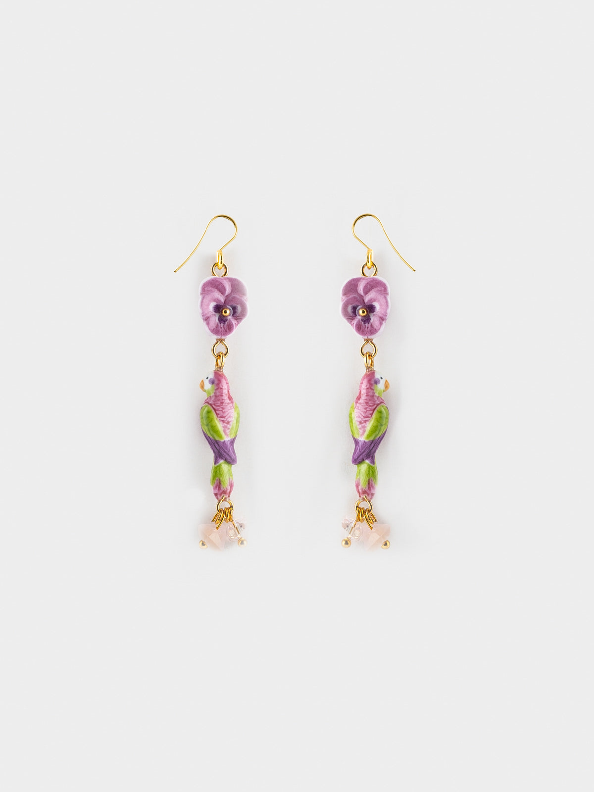 Half-fig, half-flower earrings