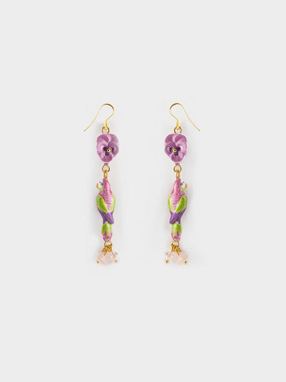Half-fig, half-flower earrings