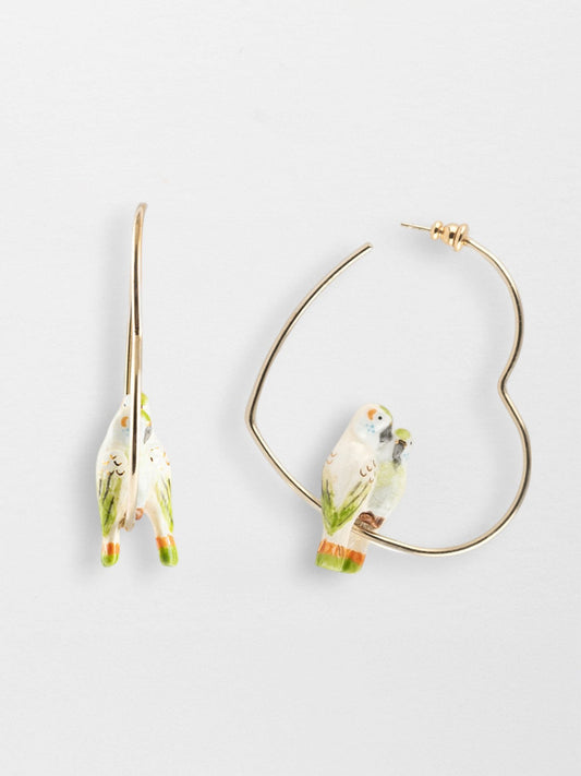 Creole heart pair of parakeets