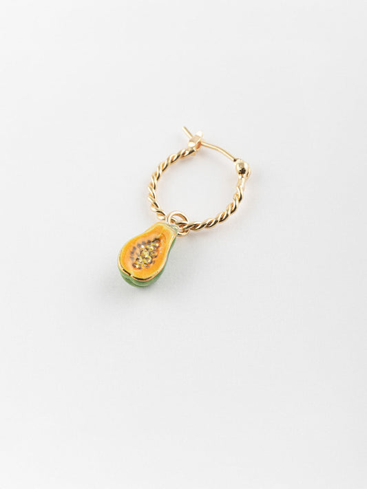 Mini papaya hoop earrings - Sold individually