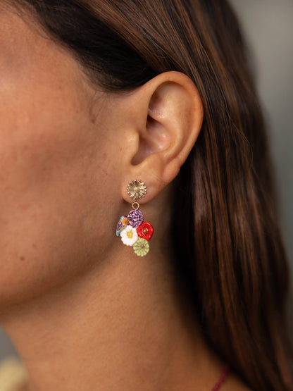 Multi-flower earrings