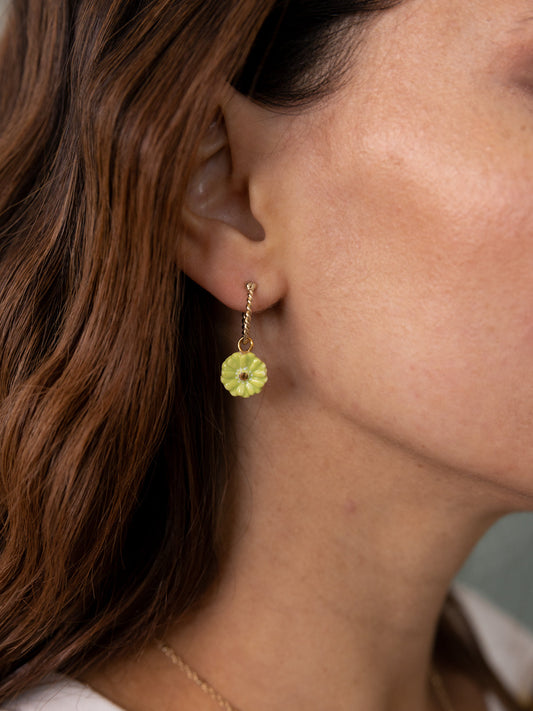 Mini créole fleur verte