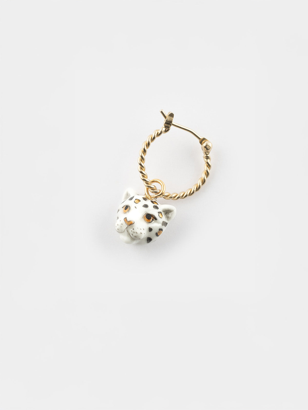 Mini créole léopard blanc et doré - Vendue à l'unité