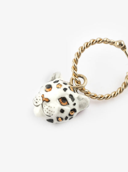 Mini créole léopard blanc et doré - Vendue à l'unité