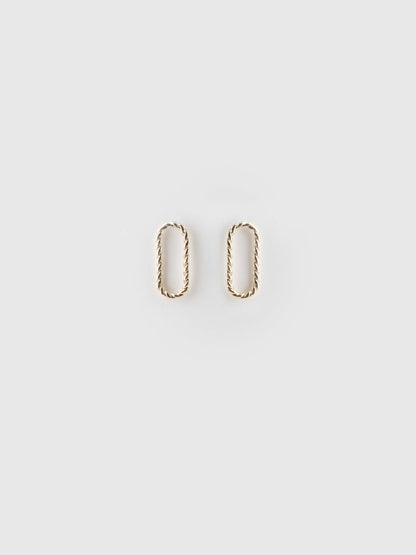 Boucles d'oreilles rectangulaires torsadées personnalisable - Mix and Match