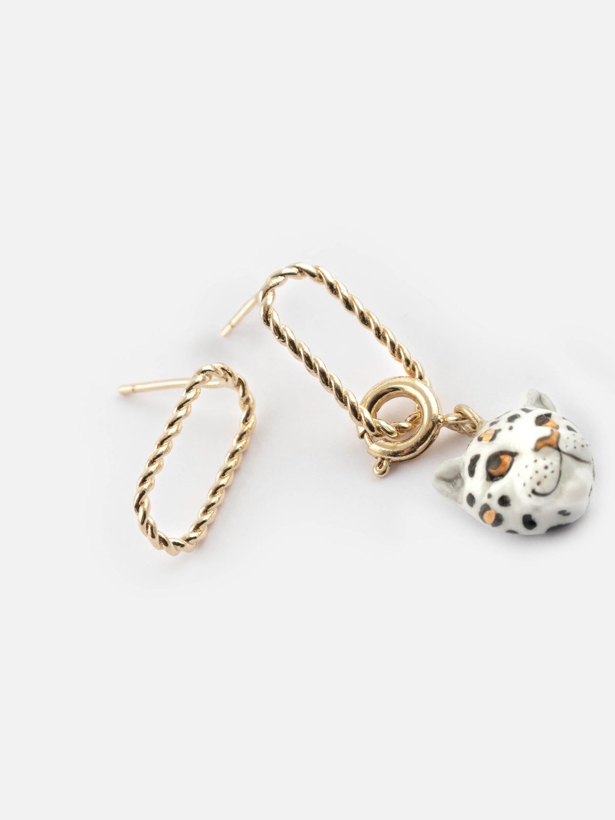 Boucles d'oreilles rectangulaires torsadées personnalisable - Mix and Match