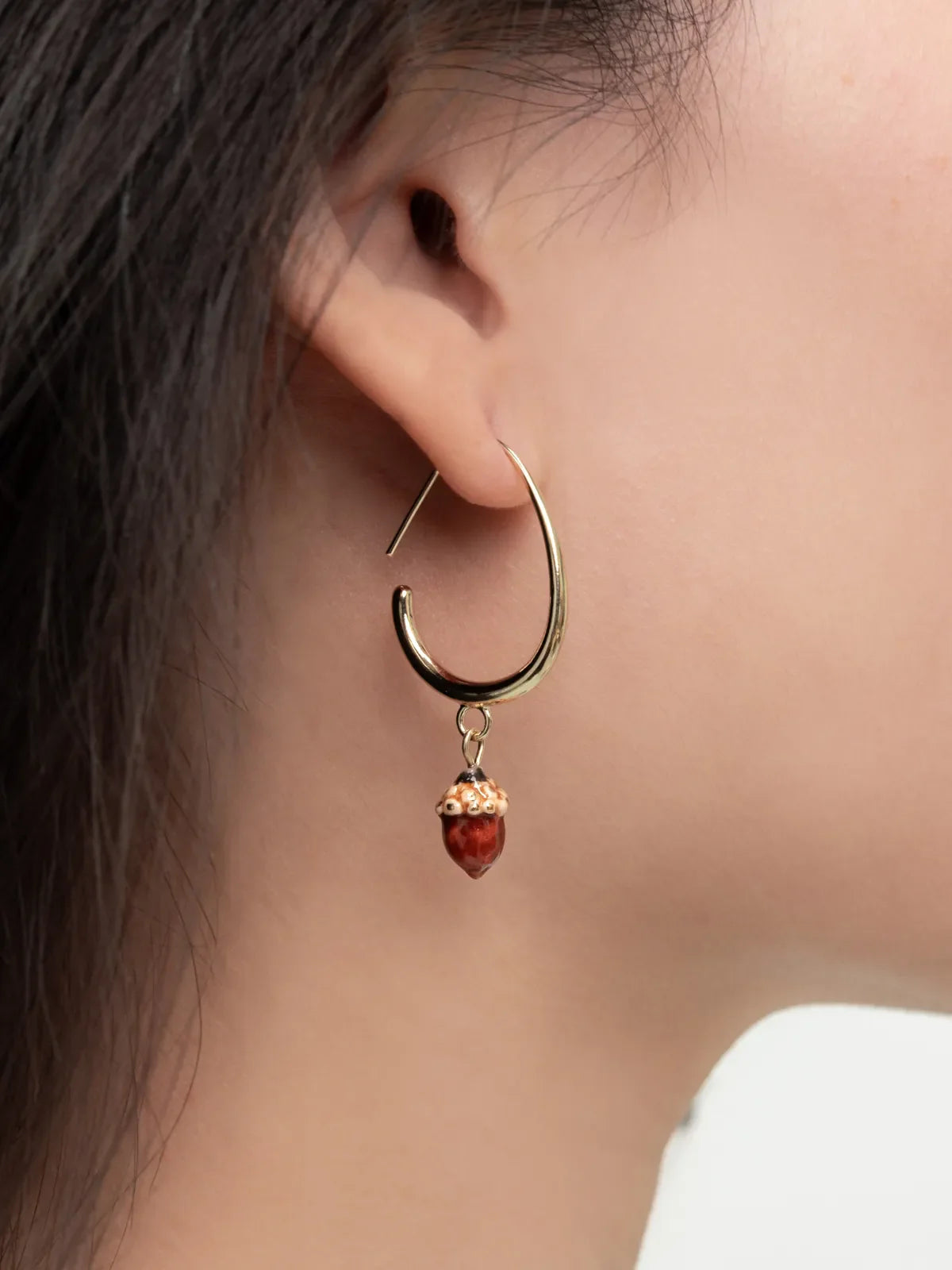 Boucles d'oreilles pendantes gland