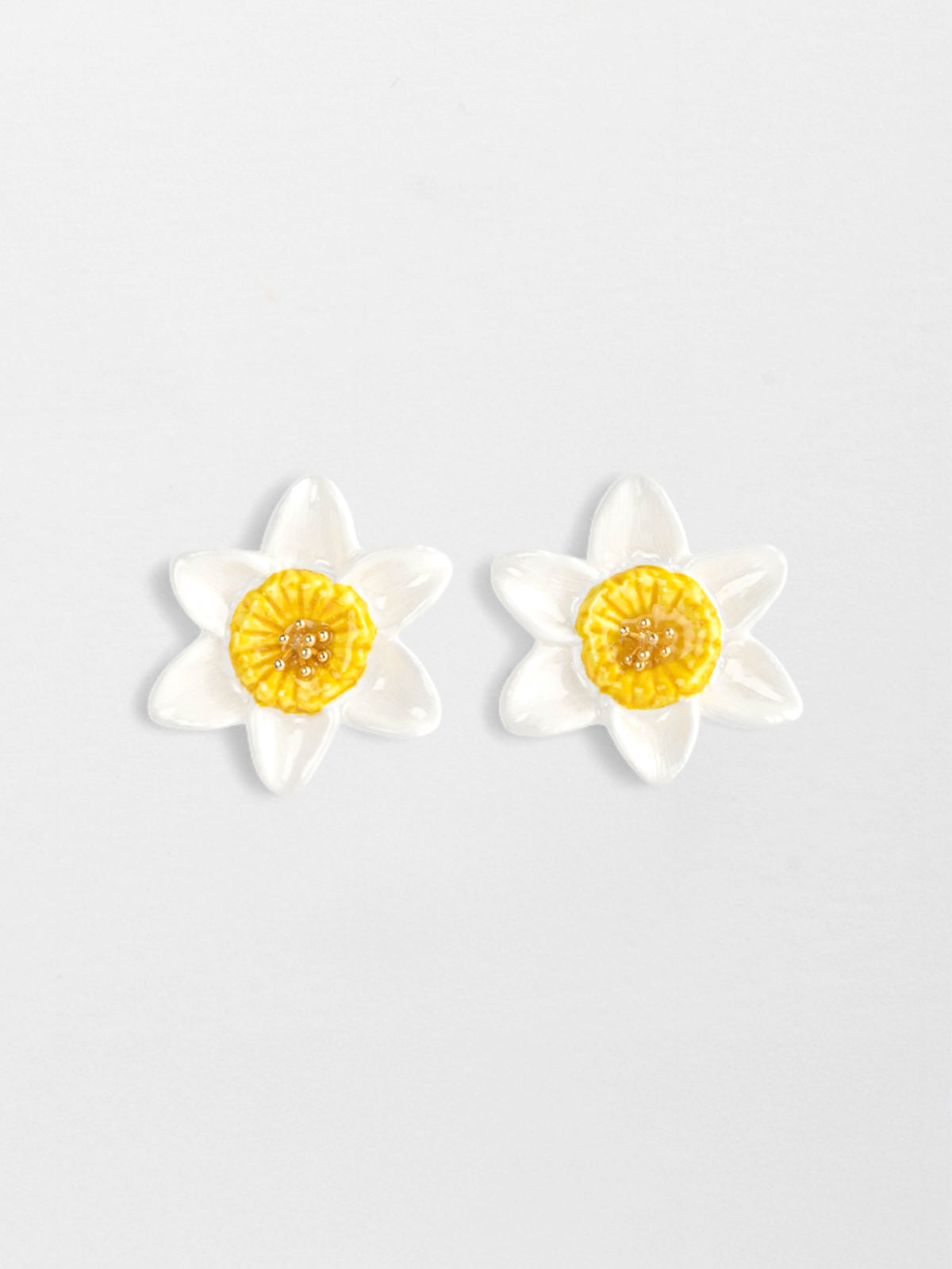 Boucles d'oreilles puces -  jonquille