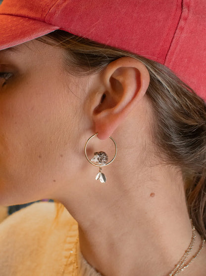 Petites créoles rondes hérisson