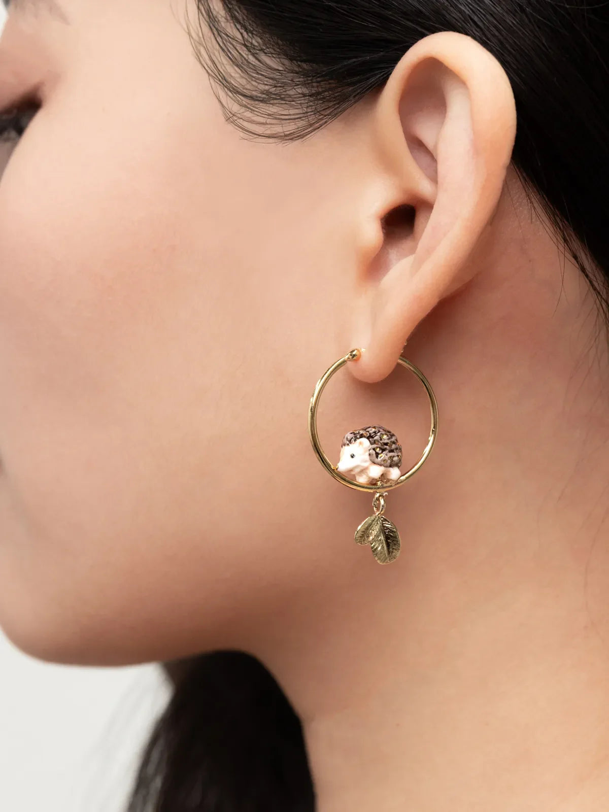 Petites créoles rondes hérisson