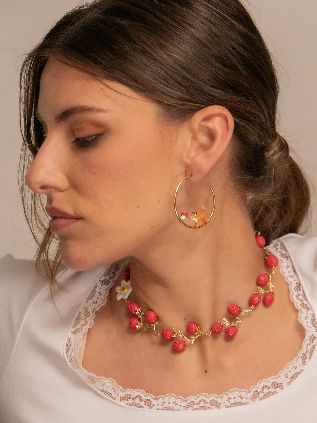 Créoles rondes renard et champignon