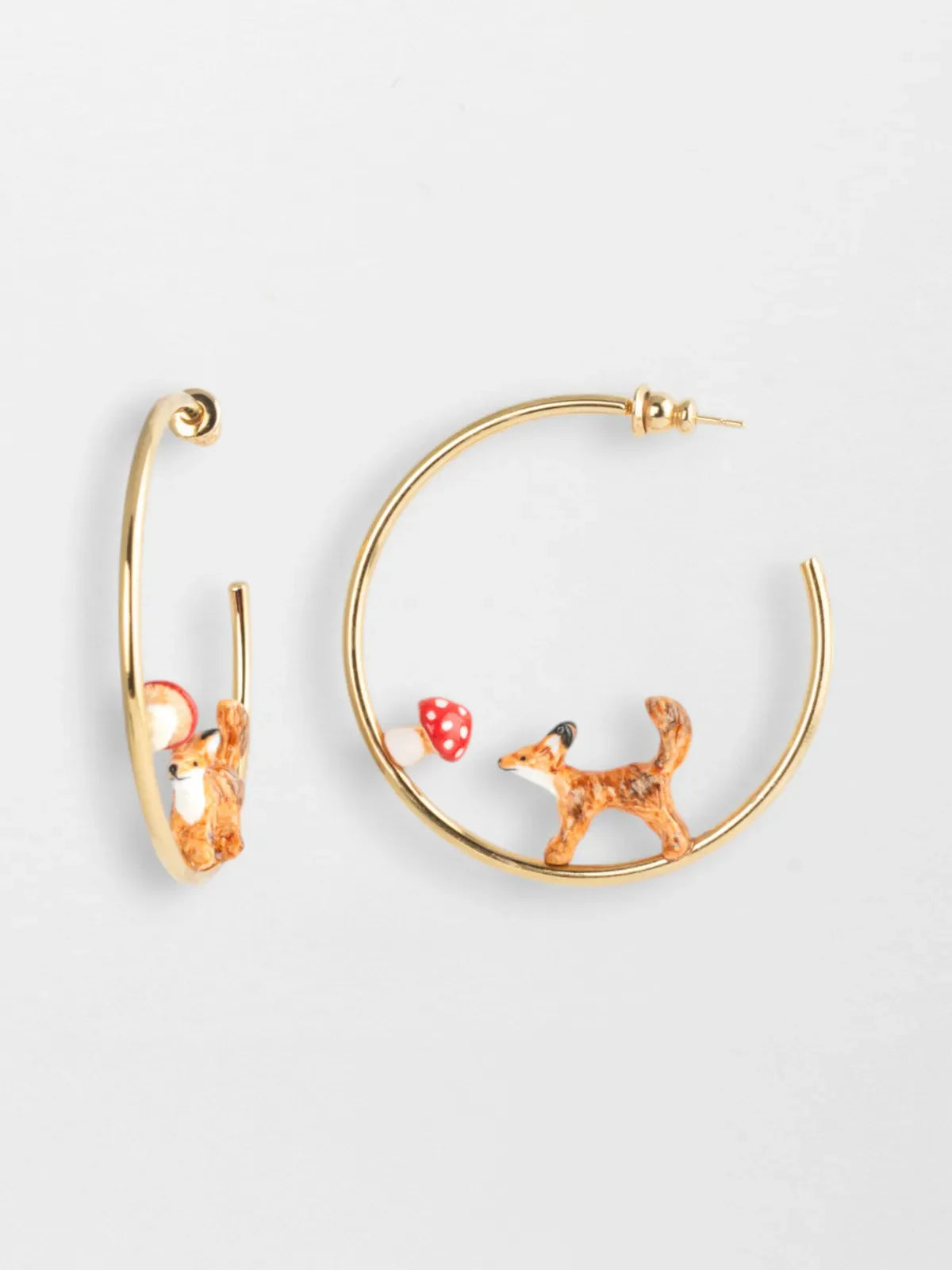 Créoles rondes renard et champignon