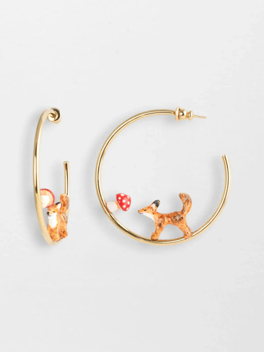 Créoles rondes renard et champignon