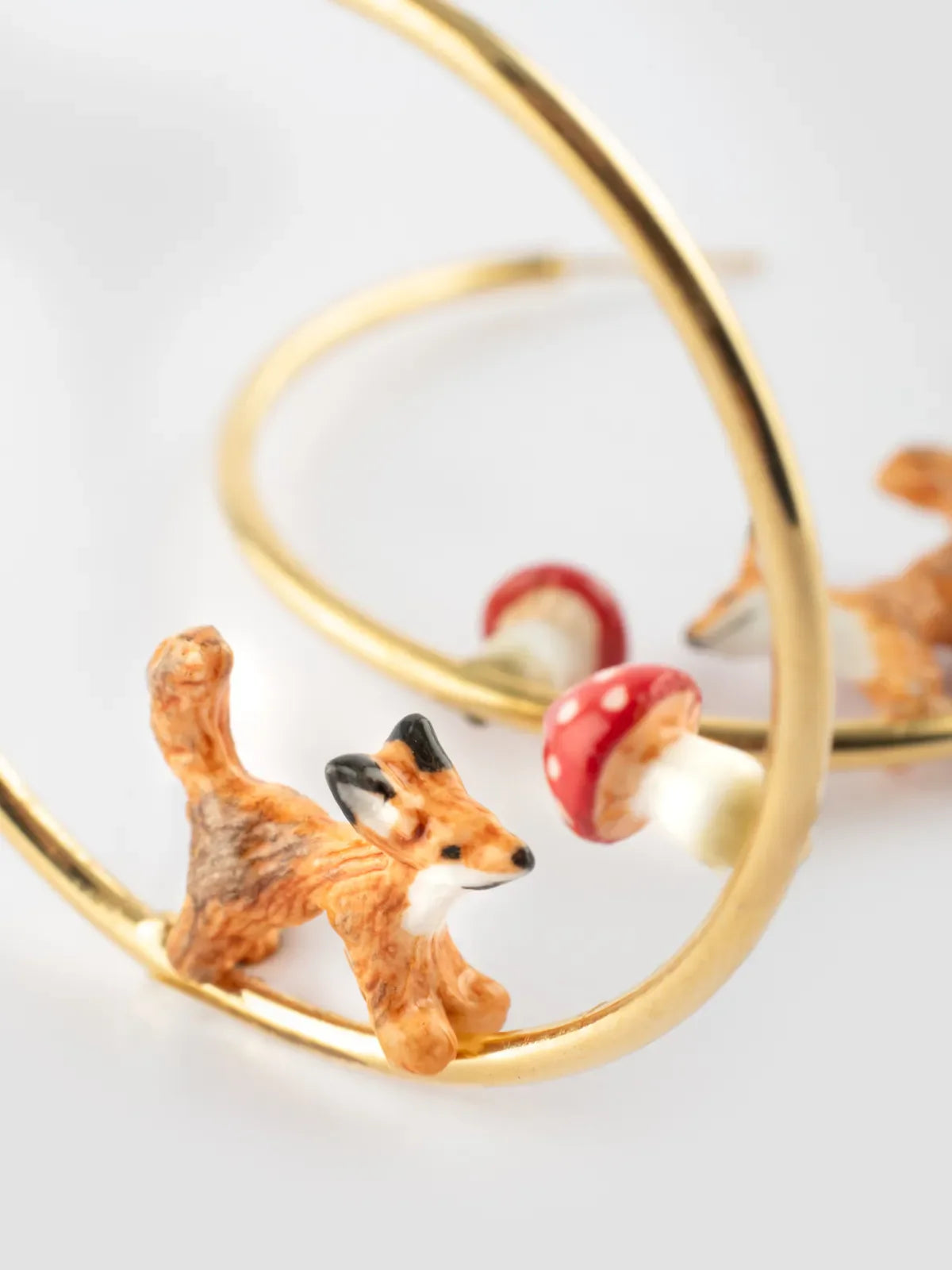 Créoles rondes renard et champignon