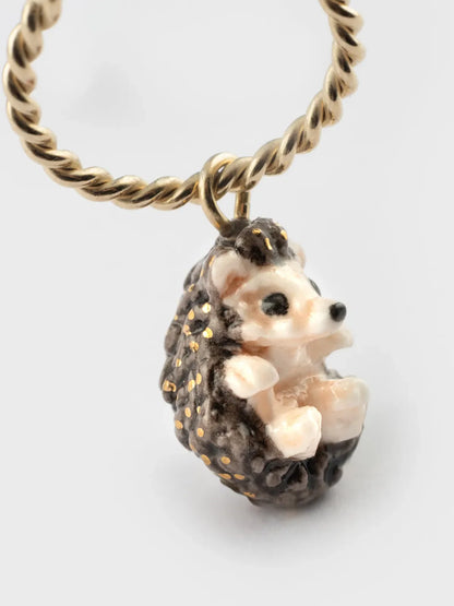 Mini orecchini a cerchio a forma di riccio - Venduti singolarmente