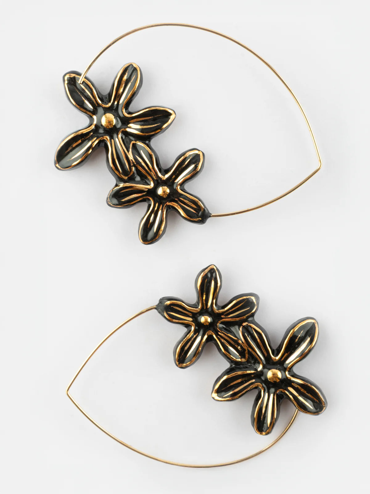 Grandes créoles fleurs d'Erine