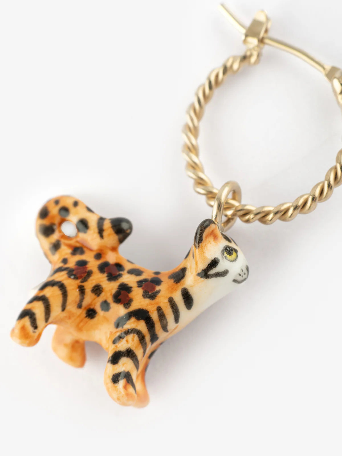 Mini Bengal cat hoop earring - Sold individually
