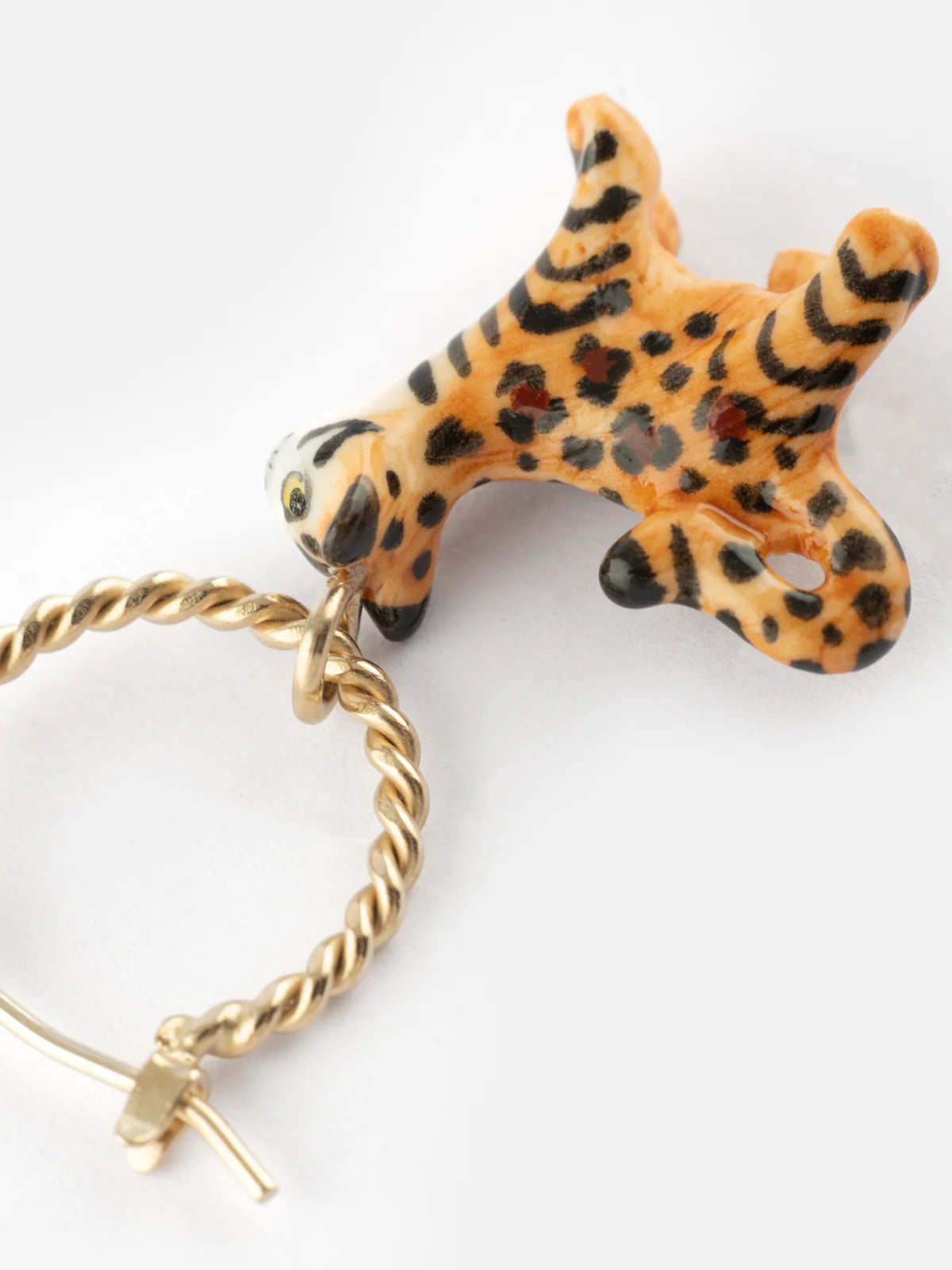 Mini Bengal cat hoop earring - Sold individually