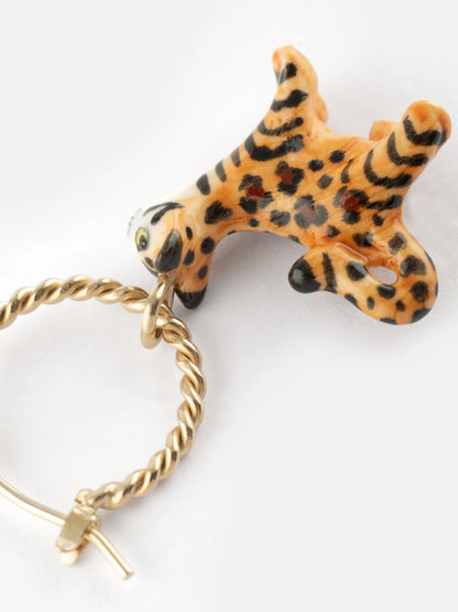 Mini Bengal cat hoop earring - Sold individually