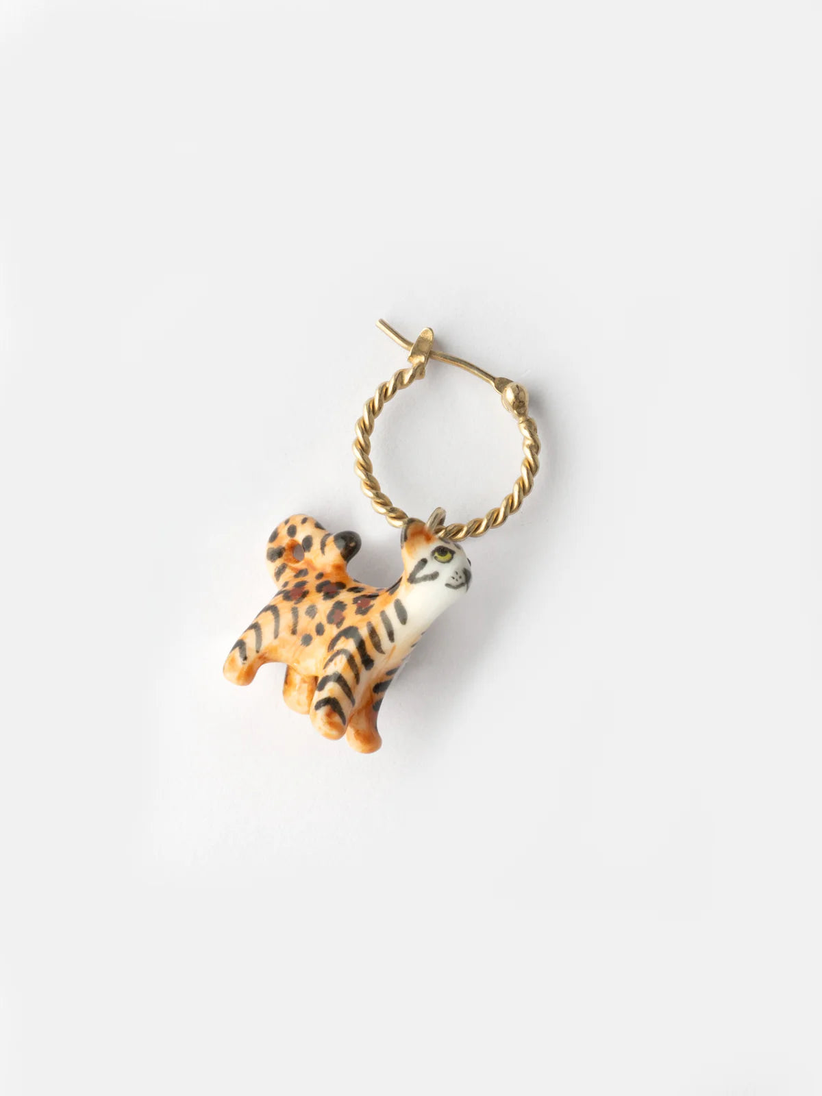 Mini Bengal cat hoop earring - Sold individually
