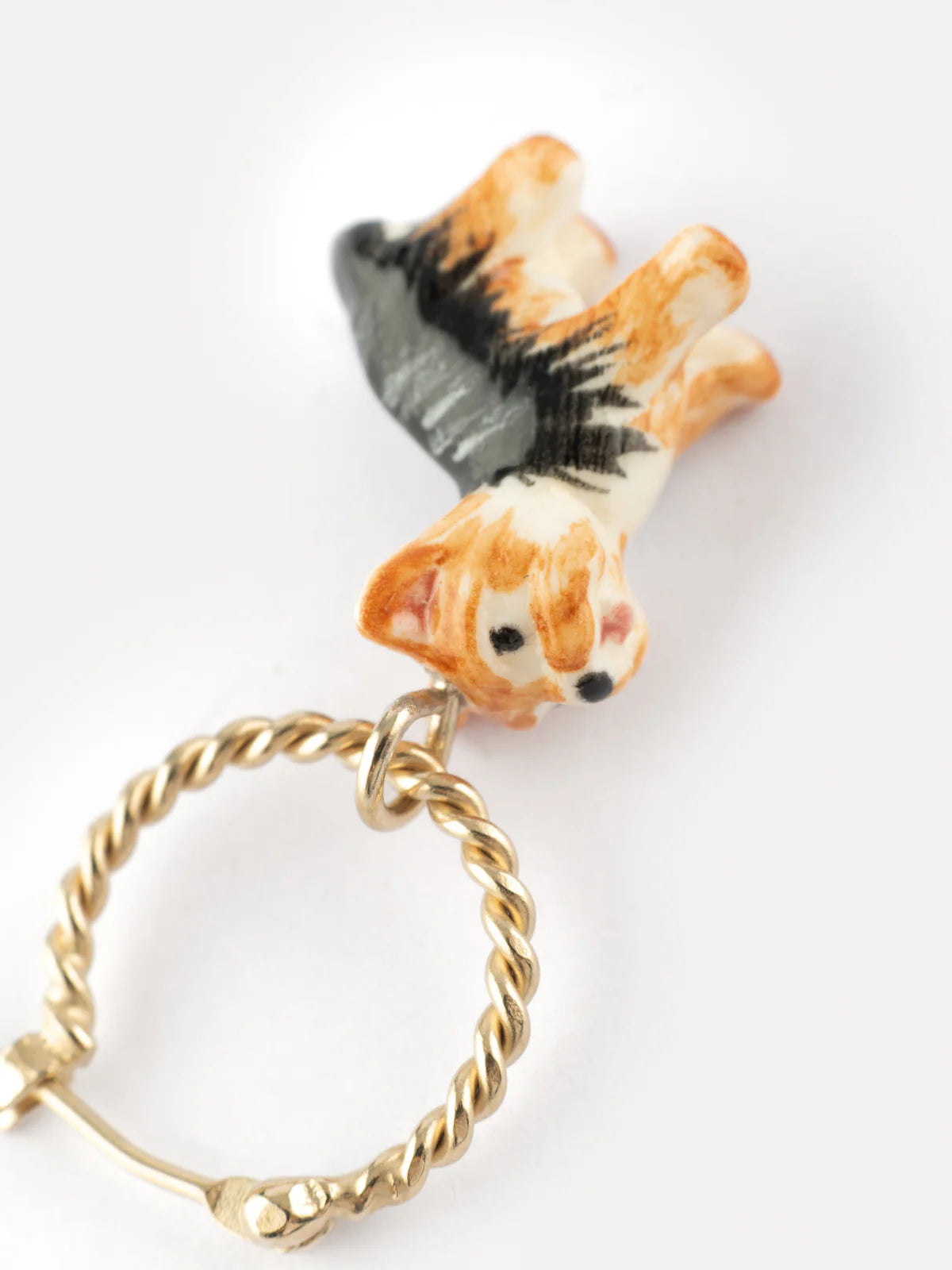 Orecchini a cerchio creoli Mini Yorkshire Terrier - Venduti singolarmente