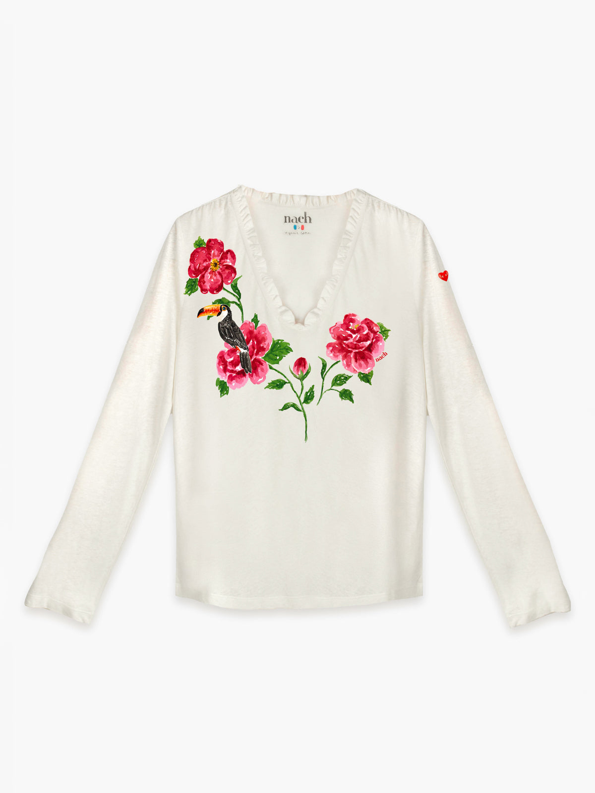 Top manches longues roses
