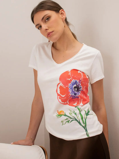 T-shirt Victor - Anémone