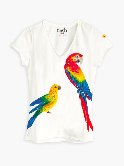 Victor T-shirt - Pair of Macaw Parrots
