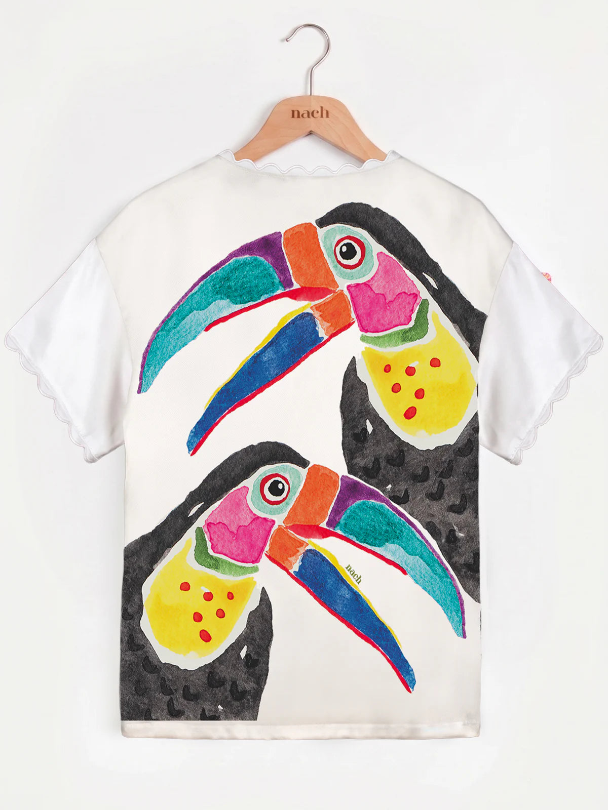 T-shirt Toucans Empiècement Soie