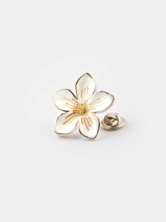 Pin's fleur blanche
