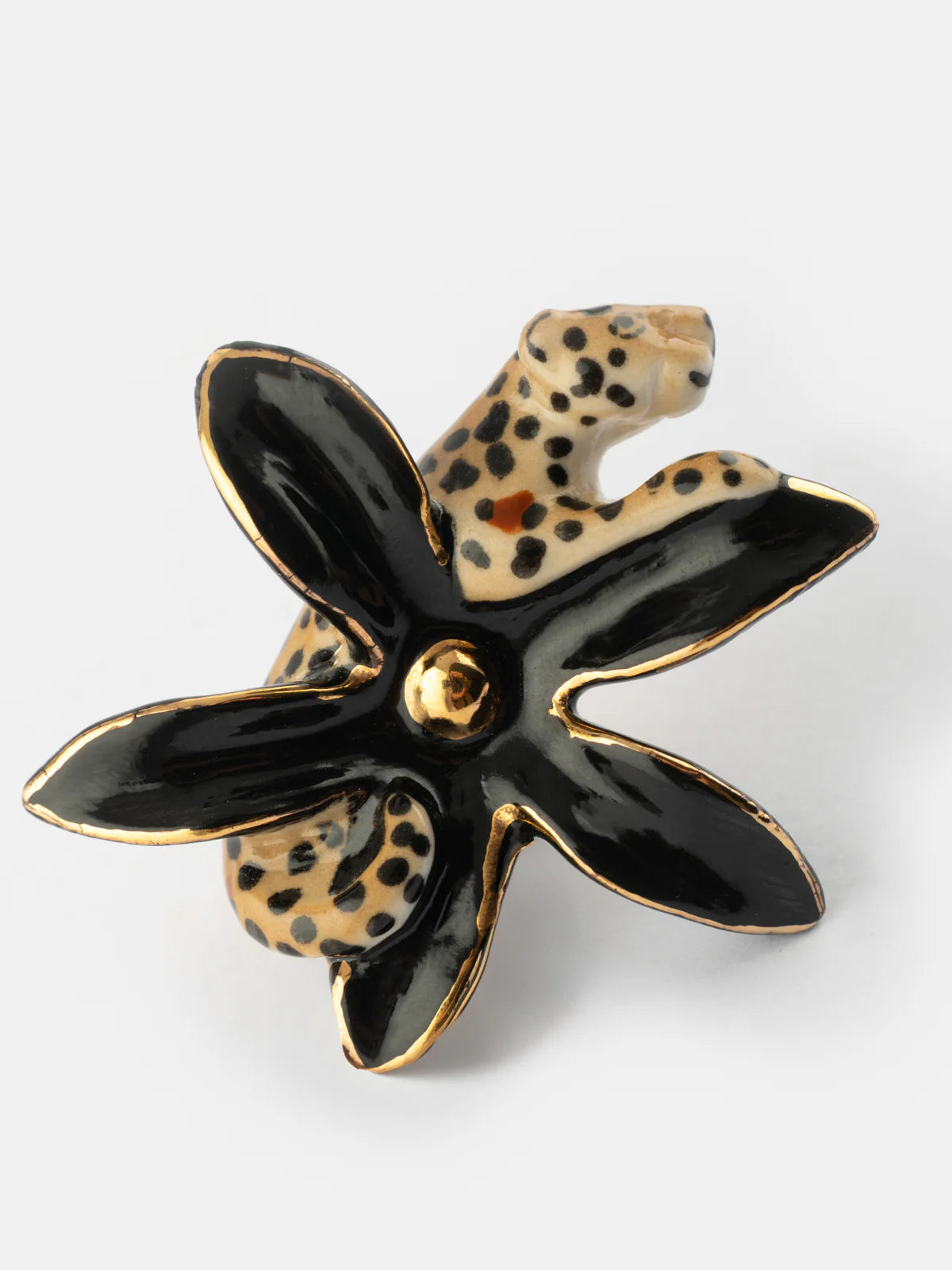 Pin's fleur d'Erine et léopard