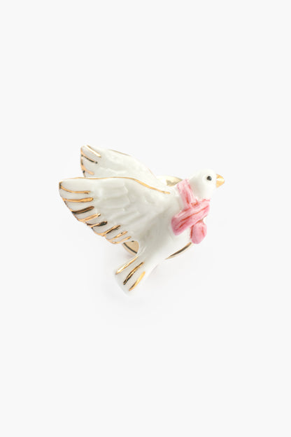 Pin's colombe - Octobre rose