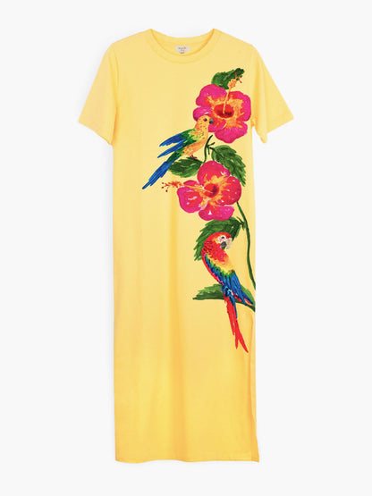 Abito lungo tropicale