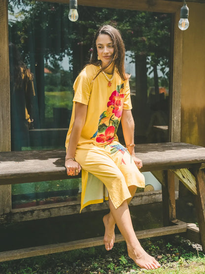 Abito lungo tropicale