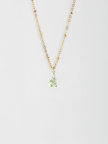 Collana zebra verde