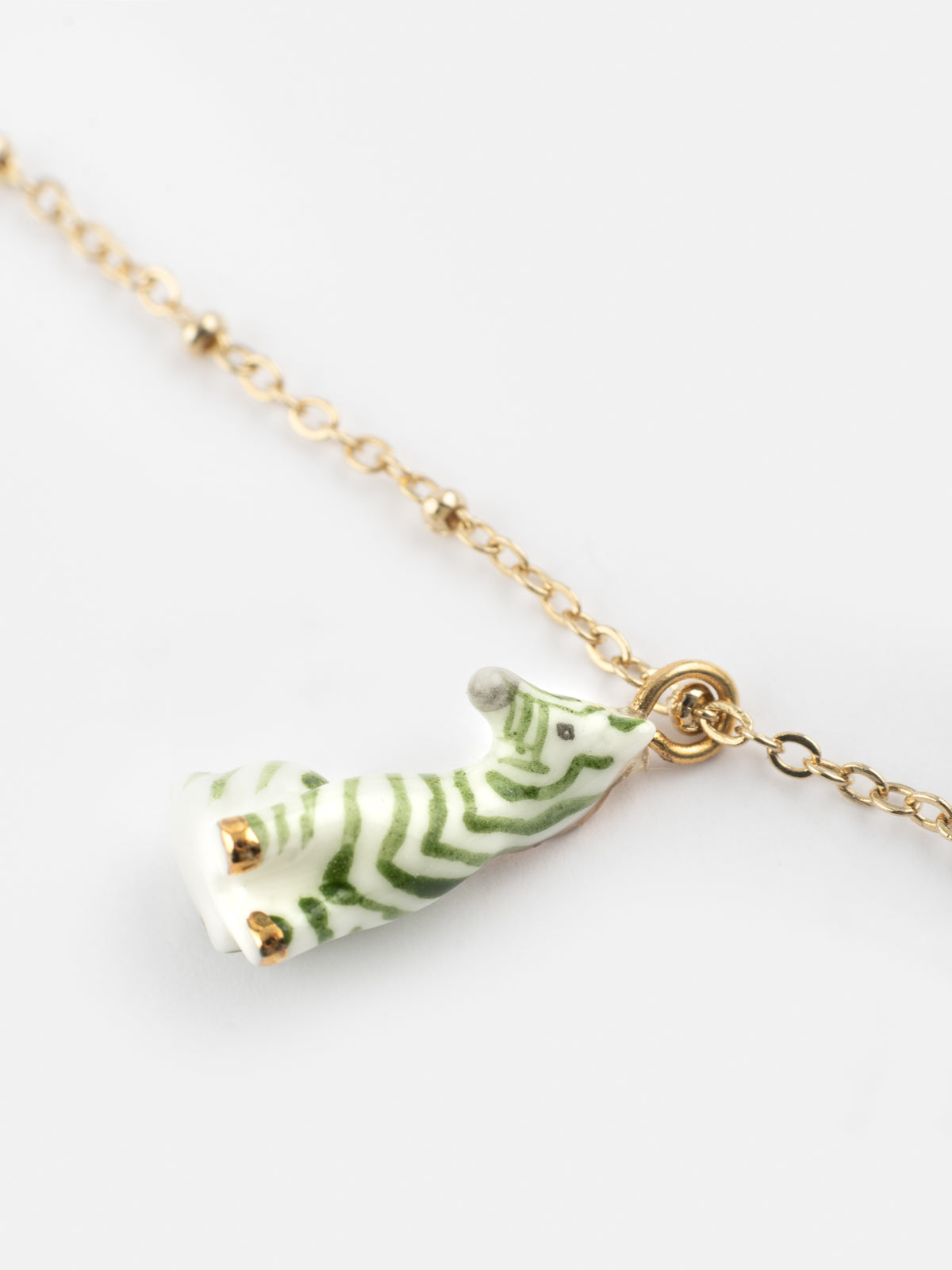 Collana zebra verde