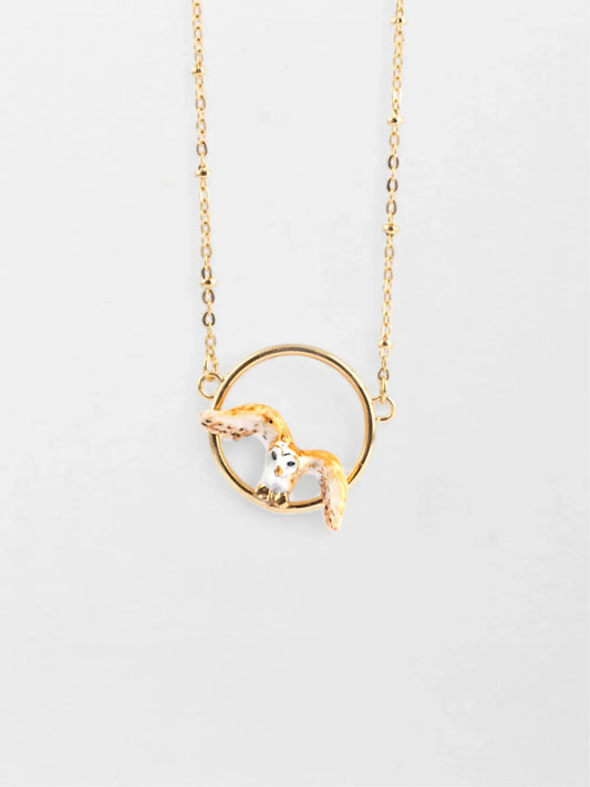 Collana gufo in volo