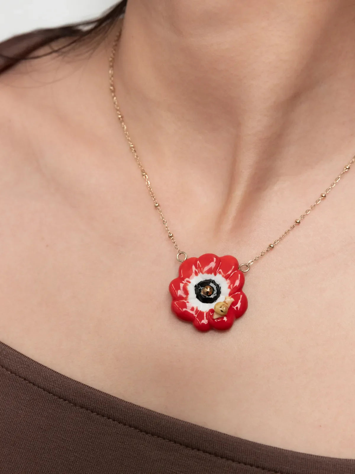 collana di anemone rosso
