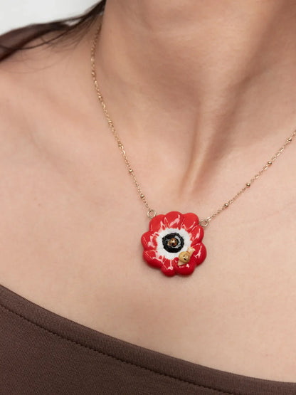 collana di anemone rosso