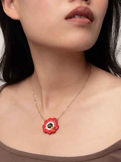 collana di anemone rosso