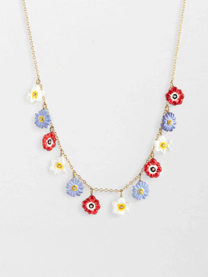 Collier Fleurs anémones
