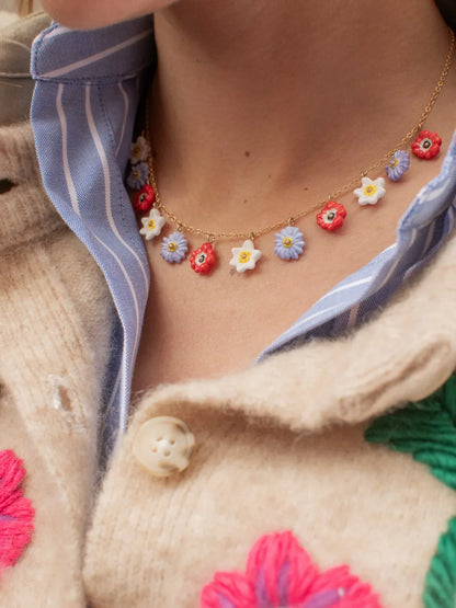 Collier Fleurs anémones