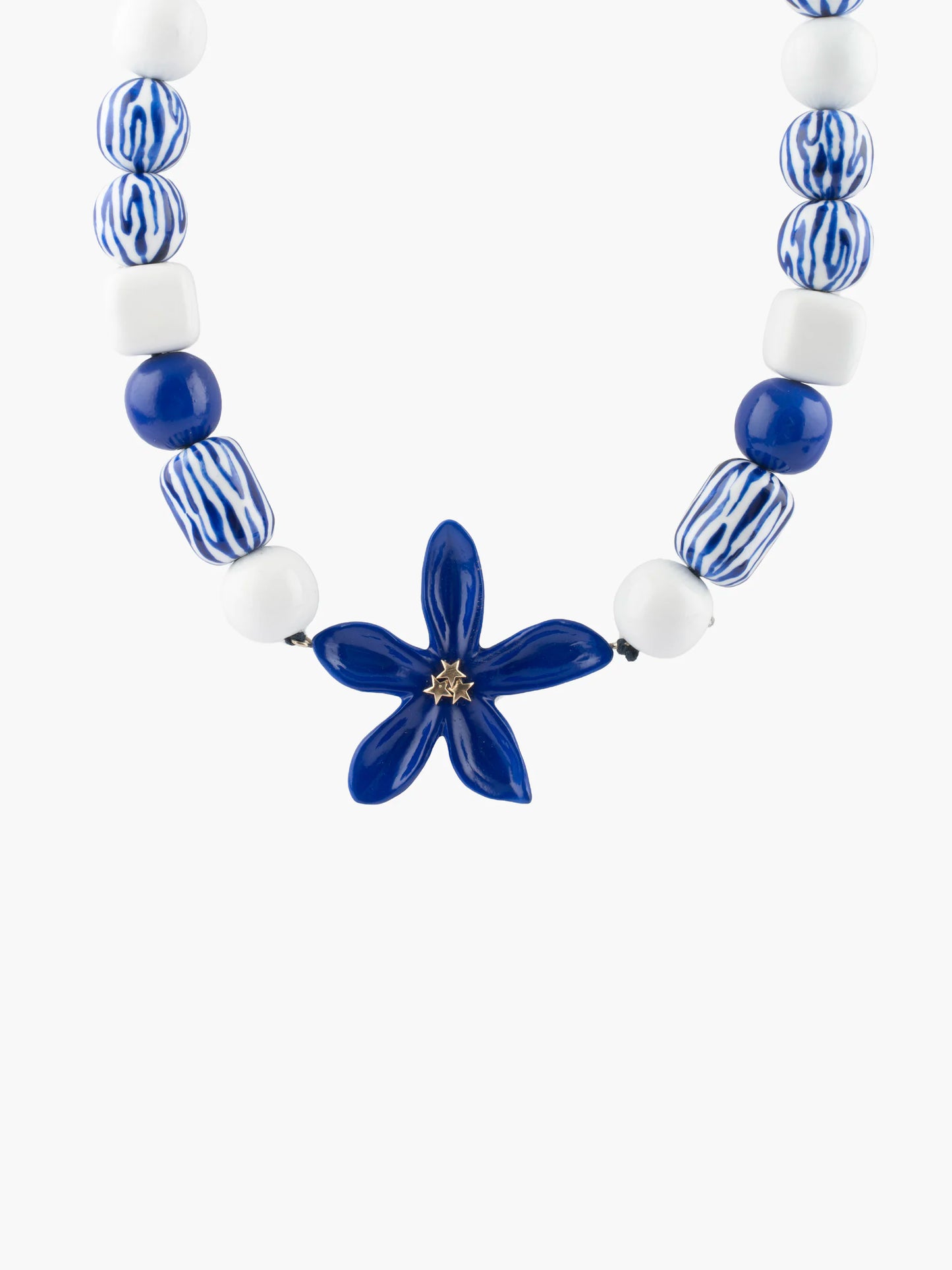 Maxi collier jasmin bleu