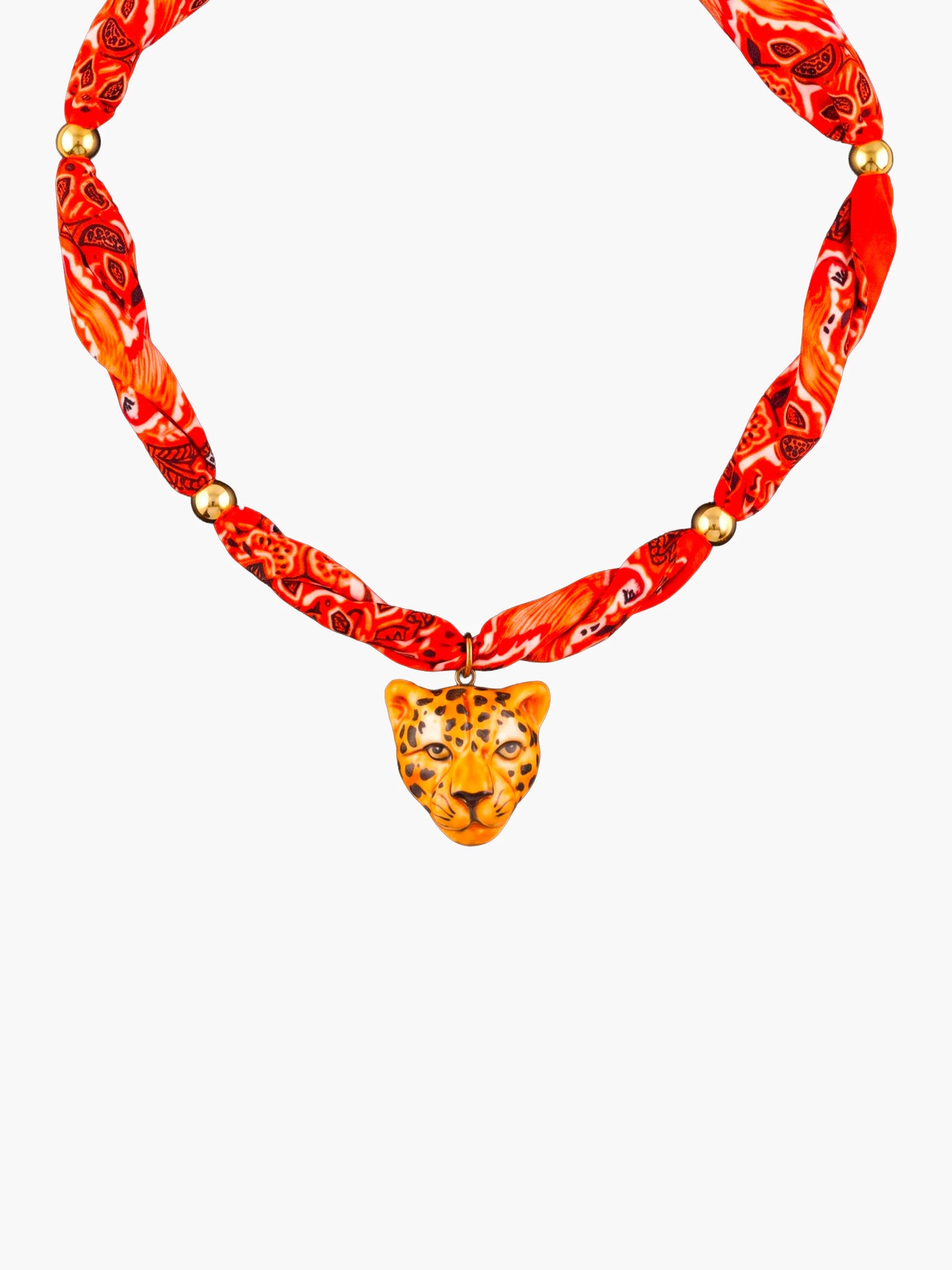 Collier bandana tête de guépard