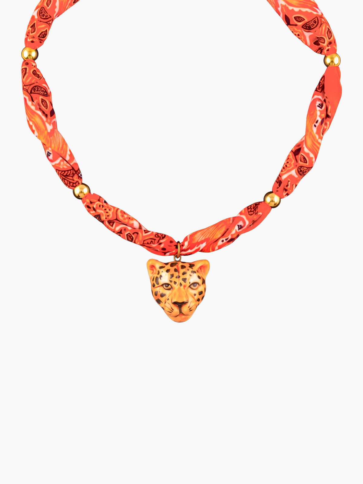 Collier bandana tête de guépard