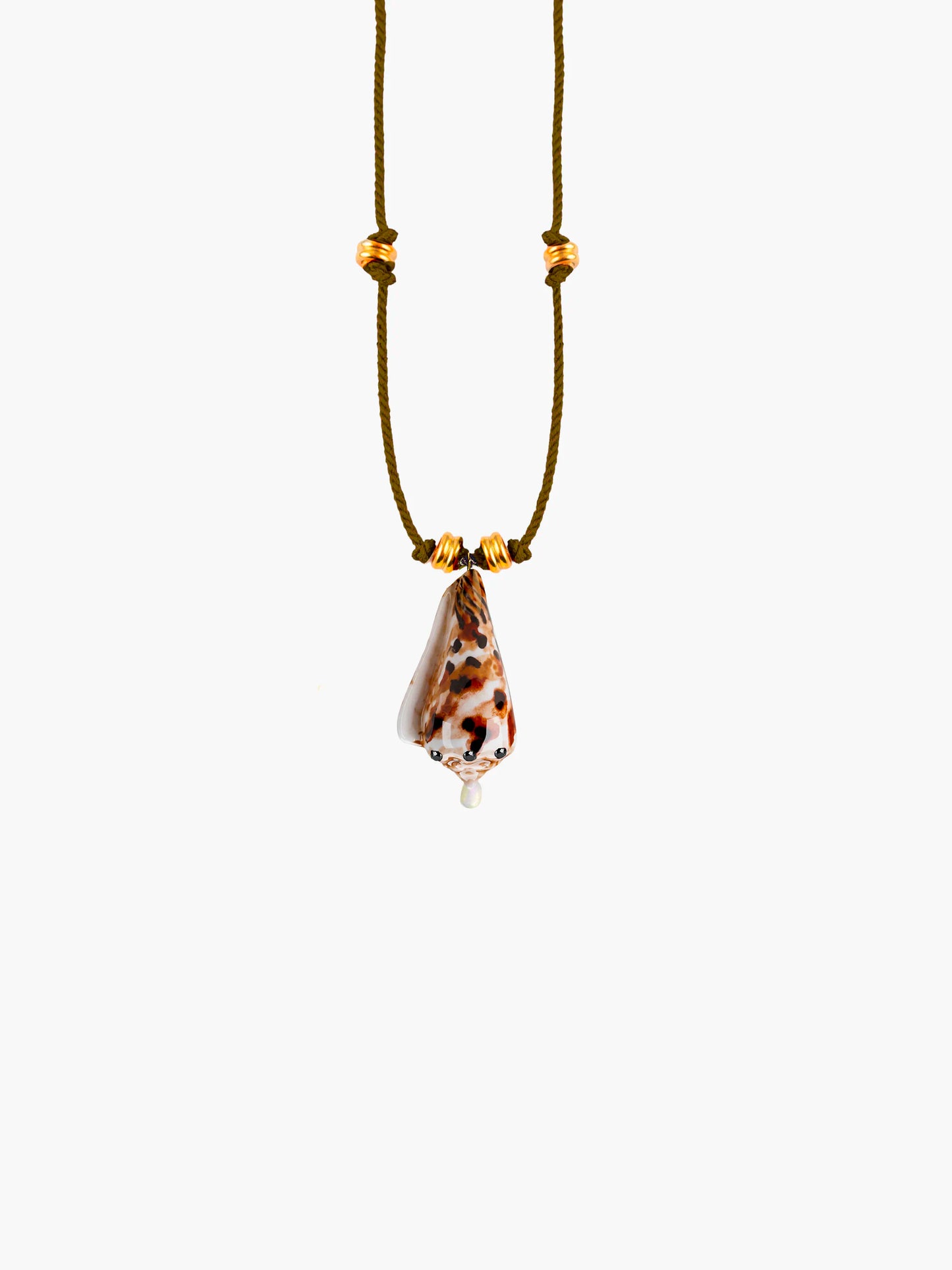 Collier coquillage léopard