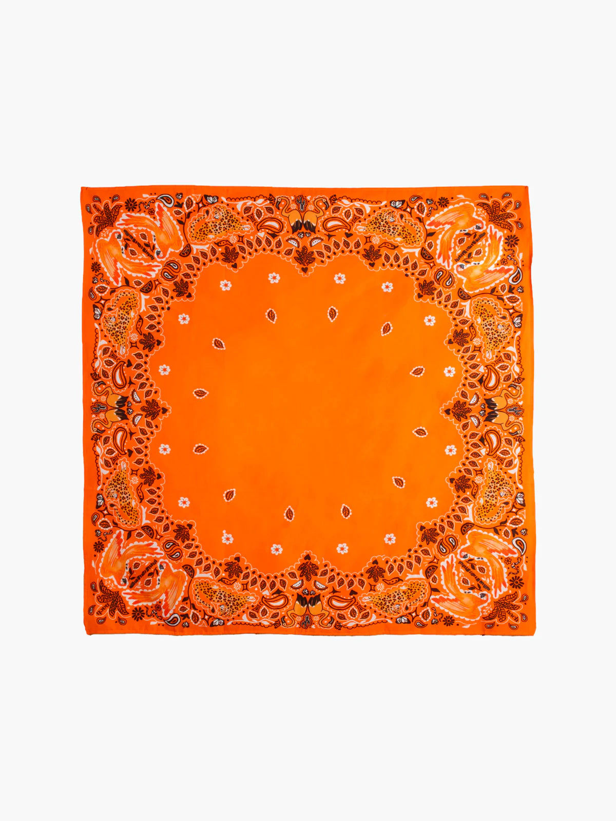 Foulard Bandana perroquet et léopards