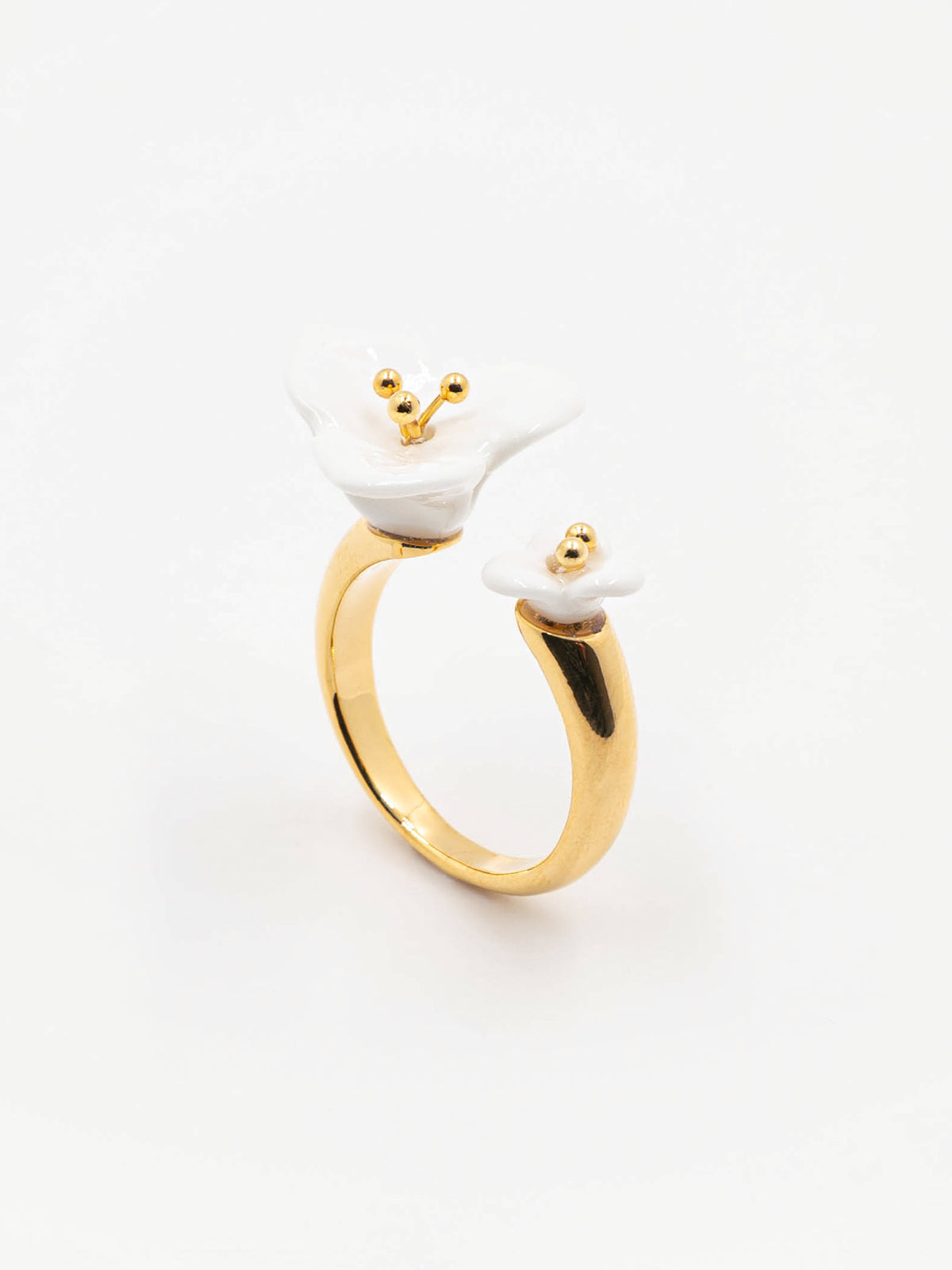 Bague FaceToFace bougainvillier blanc