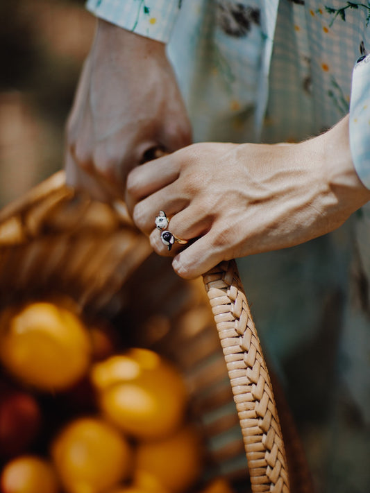 bague ajustable doré bouledogues français