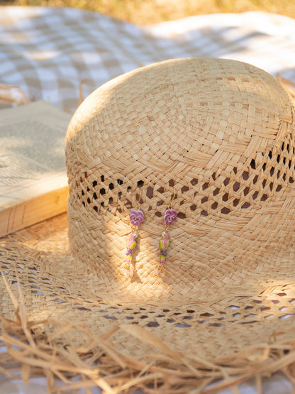 Boucles d'oreilles Mi-figue mi-fleur